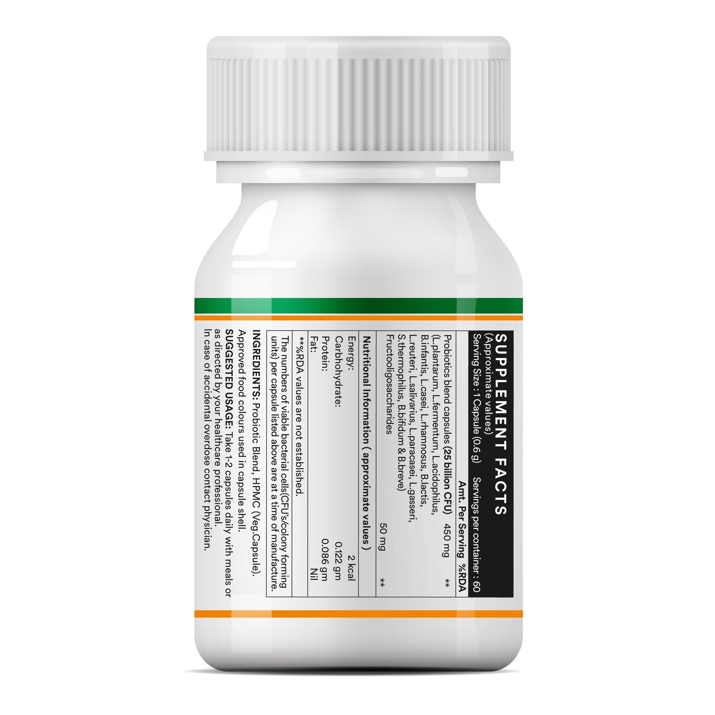 INLIFE Probiotics Forte 25 Billion CFU, 14 Strains with Lactobacillus Reuteri, Gut Digestive & Immune Health, Men Women, 60 Veg Capsules (Pack of 2)