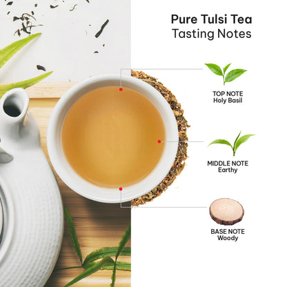 Pure Tulsi Tea 100 GMS | Holy Basil | Pure Herbal Tea |100 % Natural Whole Leaf | Caffeine Free | High in Anti-oxidant |