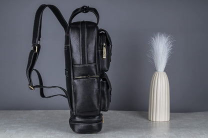 BRAND LEATHER 16 Inch Genuine Leather Large Capacity Laptop Backpack Mu- image 6