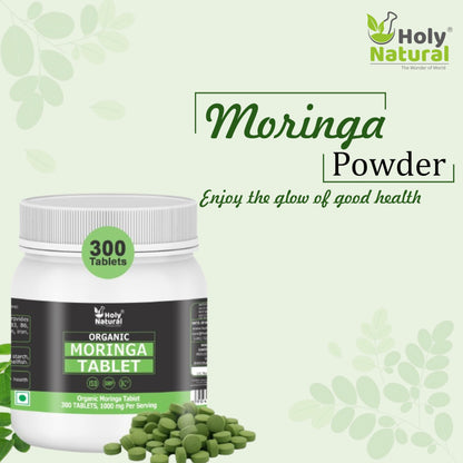 Holy Natural - The Wonder of World Organic Moringa Tablet 300 Tablet |- image 6