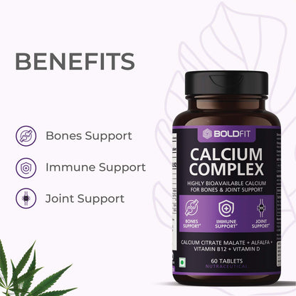 Boldfit Multivitamin For Men & Women (120 Veg Tablets) & Calcium Complex Supplement 1000mg (60 Vegetarian Tablets)