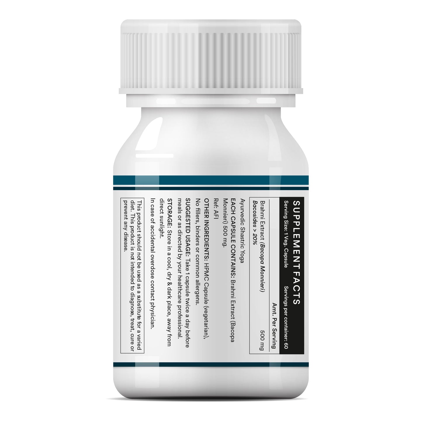 INLIFE Brahmi Capsules 500mg | Bacopa Monnieri Extract | Bacosides > 20- image 5