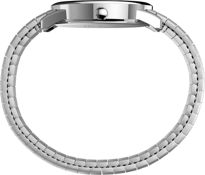 TIMEX Stainless Steel Men's T2H451 Easy Reader Silver-Tone Expansion Band Analog Watch
