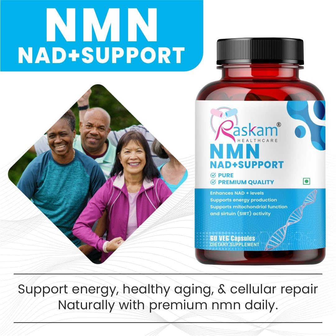 Raskam NMN 500mg Capsules – 60 Capsules
