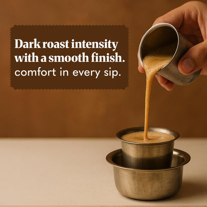 THIRD WAVE COFFEE | Signature South Indian Filter | Dark Roast | Moka Pot | Fine Grind | 250 grams | Pouch