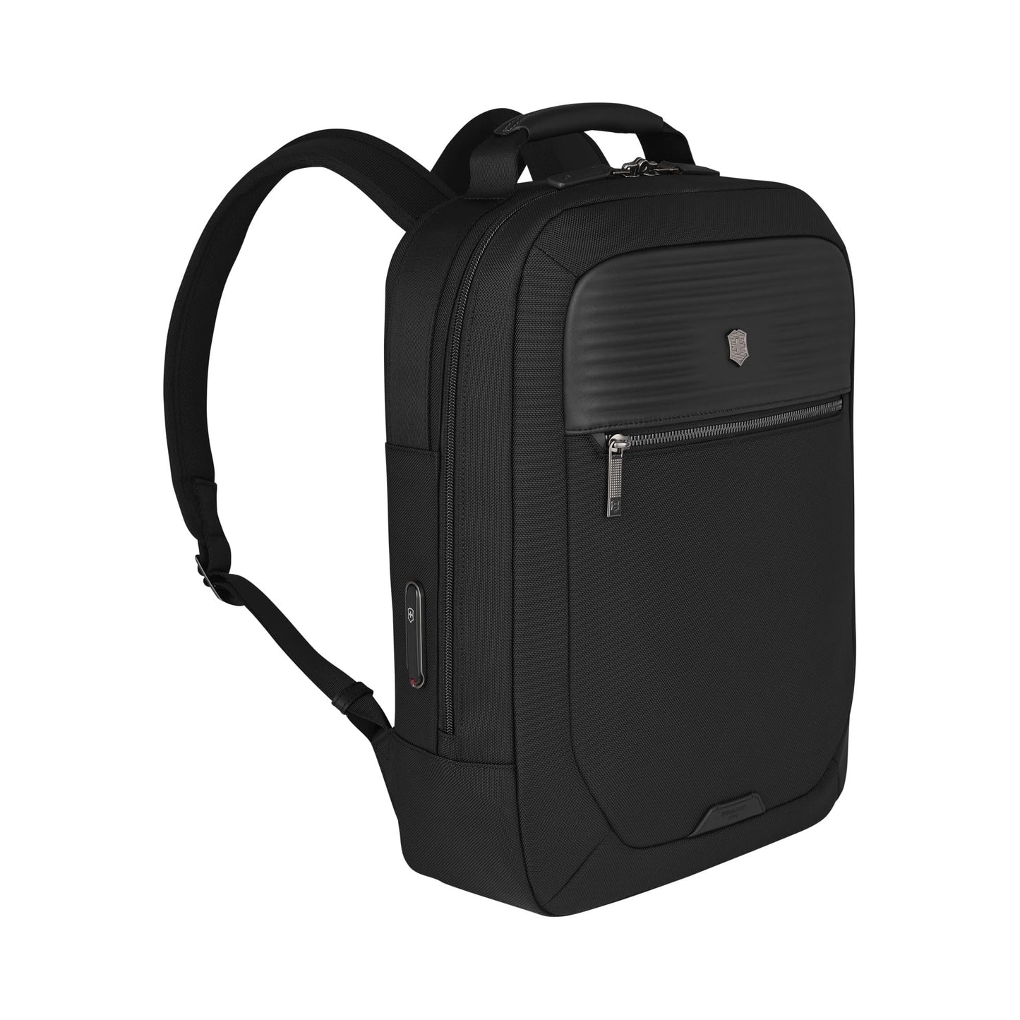 Victorinox Swiss Designed Backpack, Mythic Compact Backpack, Black, 14 Inch Laptop and Tablet Compartment, Business Travel Office Bag For Men & Women, Includes Travel Organiser | 17 Litres (653458)