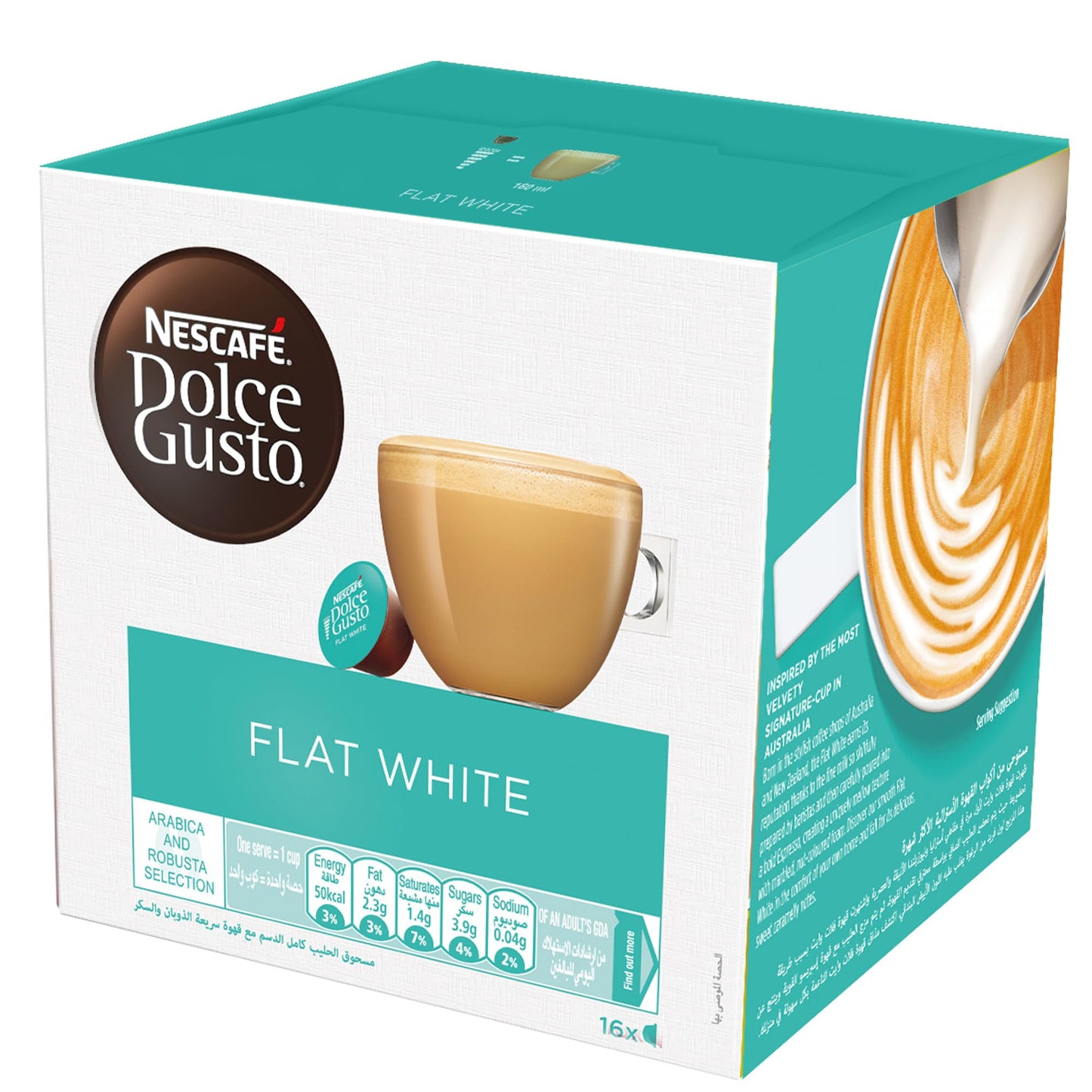 Nestle Nescafe Dolce Gusto Flat White Coffee Capsules 187.2 g