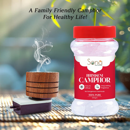Sona Healthcare Bhimseni Camphor Chunk 250g Jar - Pack Of 1