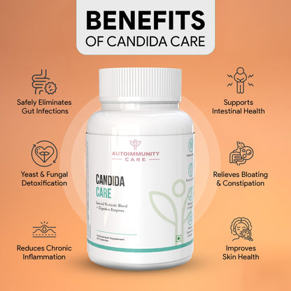 Autoimmunity Care: Candida Care - Advanced Multi-Probiotic Blend | Fights Infections, Leaky Gut, and Candida Defense | 60 Capsules
