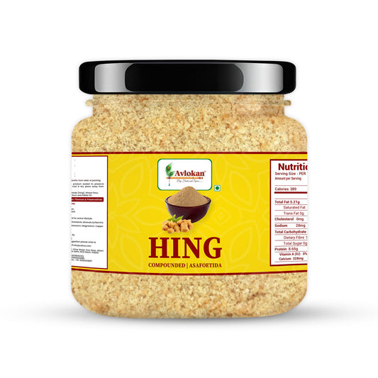 Avlokan Extra Powerful Pure Natural Asafoetida Hing -100gm| Pure Hand-Pounded Kadak Heeng Asafoetida hing | Hing Afghani Nukra