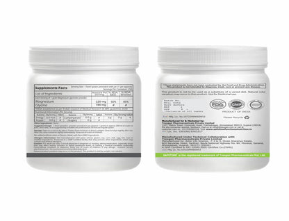 Safetime MagActiv MAGNESIUM GLYCINATE PURE POWDER 250 GRAM, 22% Magnesium 78% lLycine, Heart, Sleep, Bone,Metabolism, Migraine, Relaxation, Stress Support (250 gram) (Pack of 2)