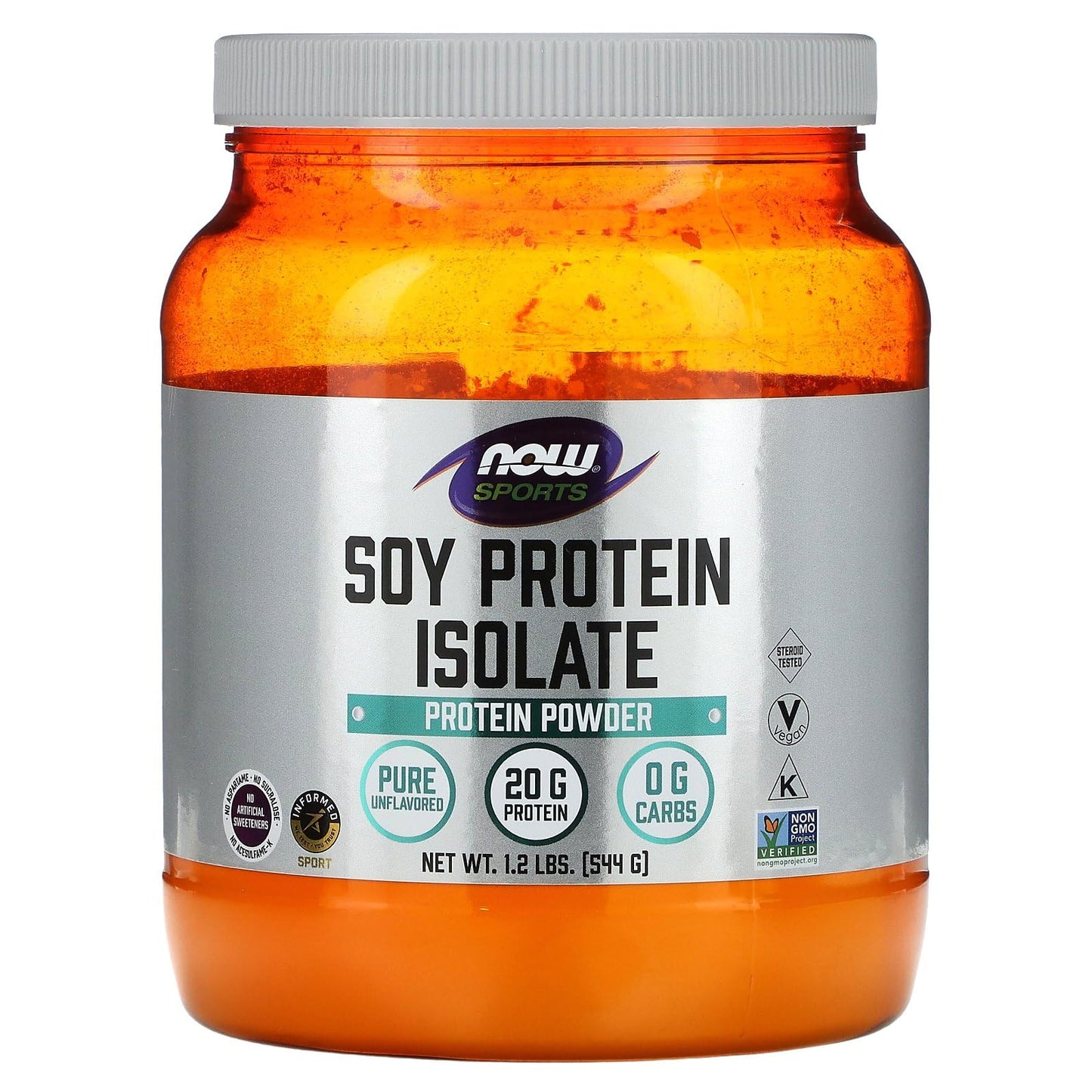 Now Foods Soy Isolate, Non-GMO, Pure, Unflavoured 544g- image 6