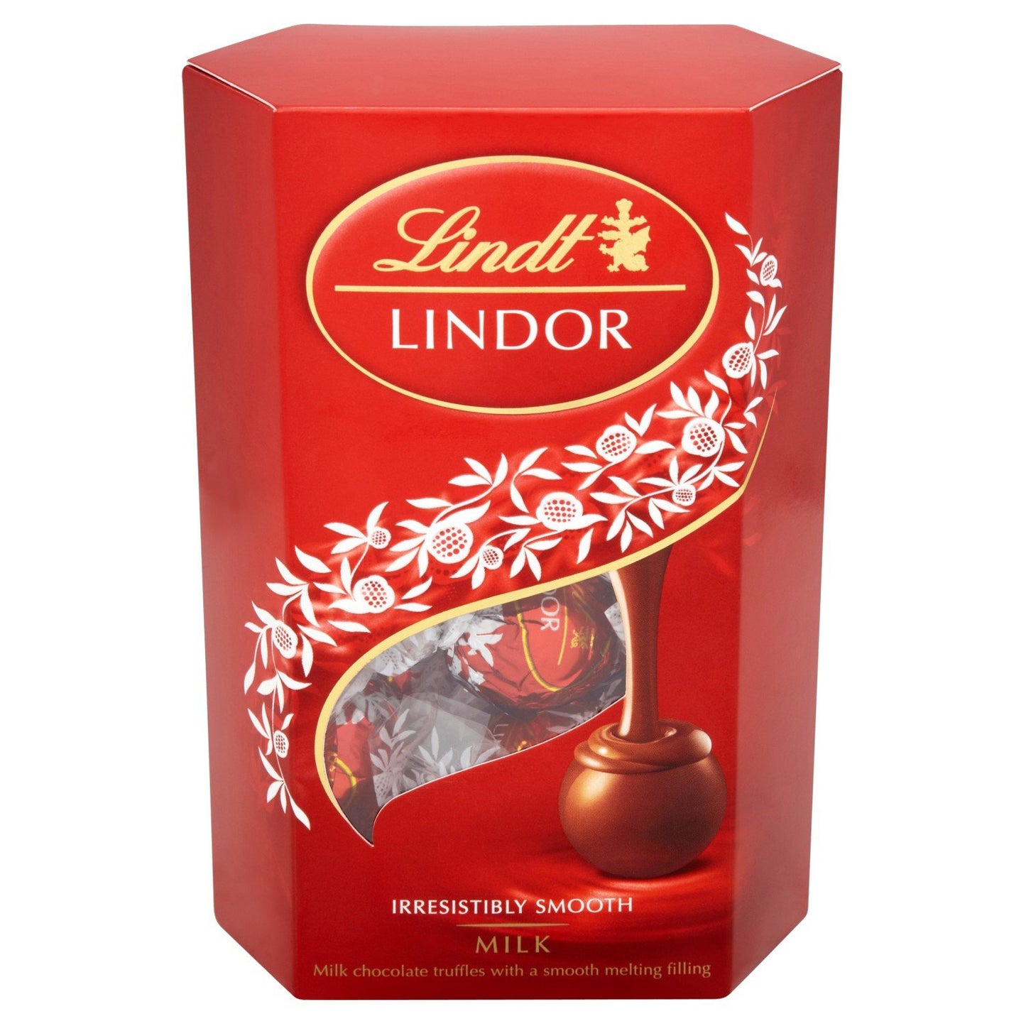 Lindt LINDOR Milk Chocolate Truffles, Milk Chocolate Candy with Smooth, Melting Truffle Center 200g