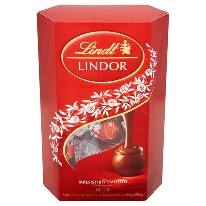 Lindt LINDOR Milk Chocolate Truffles, Milk Chocolate Candy with Smooth, Melting Truffle Center 200g
