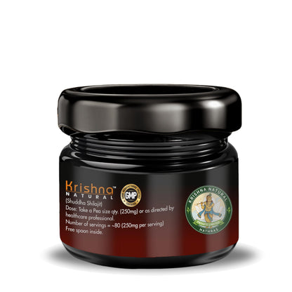 Krishna Herbal & Healthcare Himalayan Shilajit/Shilajeet Resin (20g)