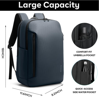 BANGE Durable Business Smart Backpack for Men and Women，can holds 15.6 Inches Laptop Backpack, Waterproof Commute Work Travel Backpack, Flight Carry-On (blue)