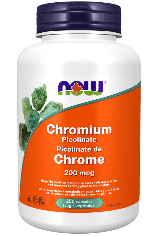 NOW Foods Chromium Picolinate 200mcg, 250 Capsules