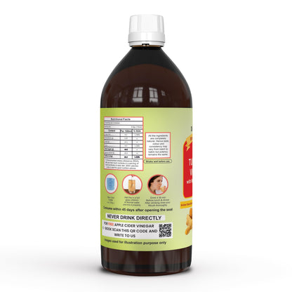 Dr. Patkar's Apple Cider Vinegar with Turmeric Vinegar & Black Pepper Extract |Weight Management, Boost Immunity & Detox, Skin Health |500ml