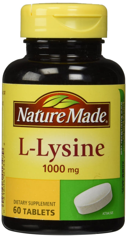 Nature Made L-Lysine 1000 mg 60 Tablets