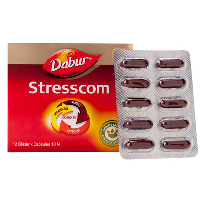 Dabur Stresscom Ashwagandha - 120 Caps (10 Caps X 12 Strips)