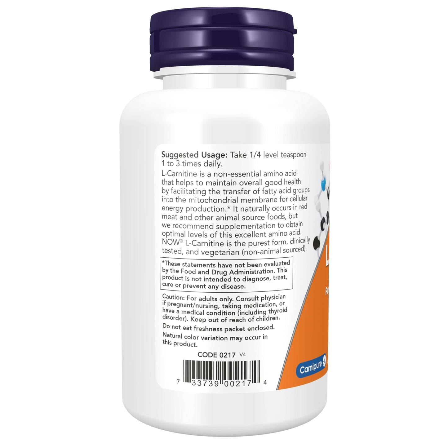 Now Foods L-Carnitine, Pure Powder 3 Oz- image 6