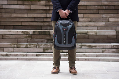 WENGER Pegasus 17 Inch Laptop Backpack, Anti-Scratch Lining with iPad/Tablet/eReader Pocket in Blue (25 Litre)-Blend of Style & Function, Swiss Designed 600639