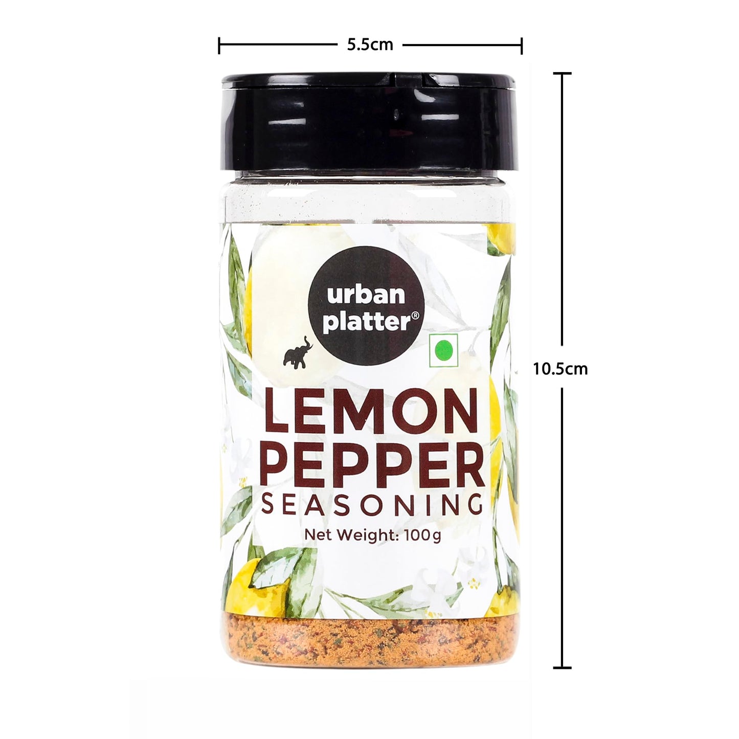 urban platter Lemon Pepper Seasoning Mix Shaker Jar, All Natural, Zesty & Lively, 100 g