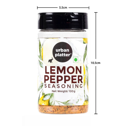 urban platter Lemon Pepper Seasoning Mix Shaker Jar, All Natural, Zesty & Lively, 100 g