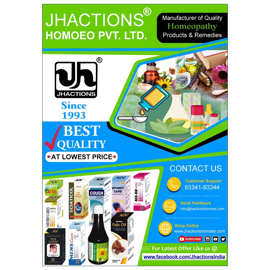 JHACTIONS HOMEOPATHY BP Care Drops for Blood Pressure Support, Cardiovascular Health, Liquid, 30ml