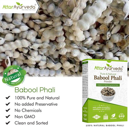 Attar Ayurveda Babool Phali Powder (500 grams) - Babool Fali - Kikar Ph- image 6