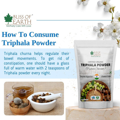 Bliss of Earth Organic Triphala Powder, Ayurvedic Churna, Herbal Blend- image 3