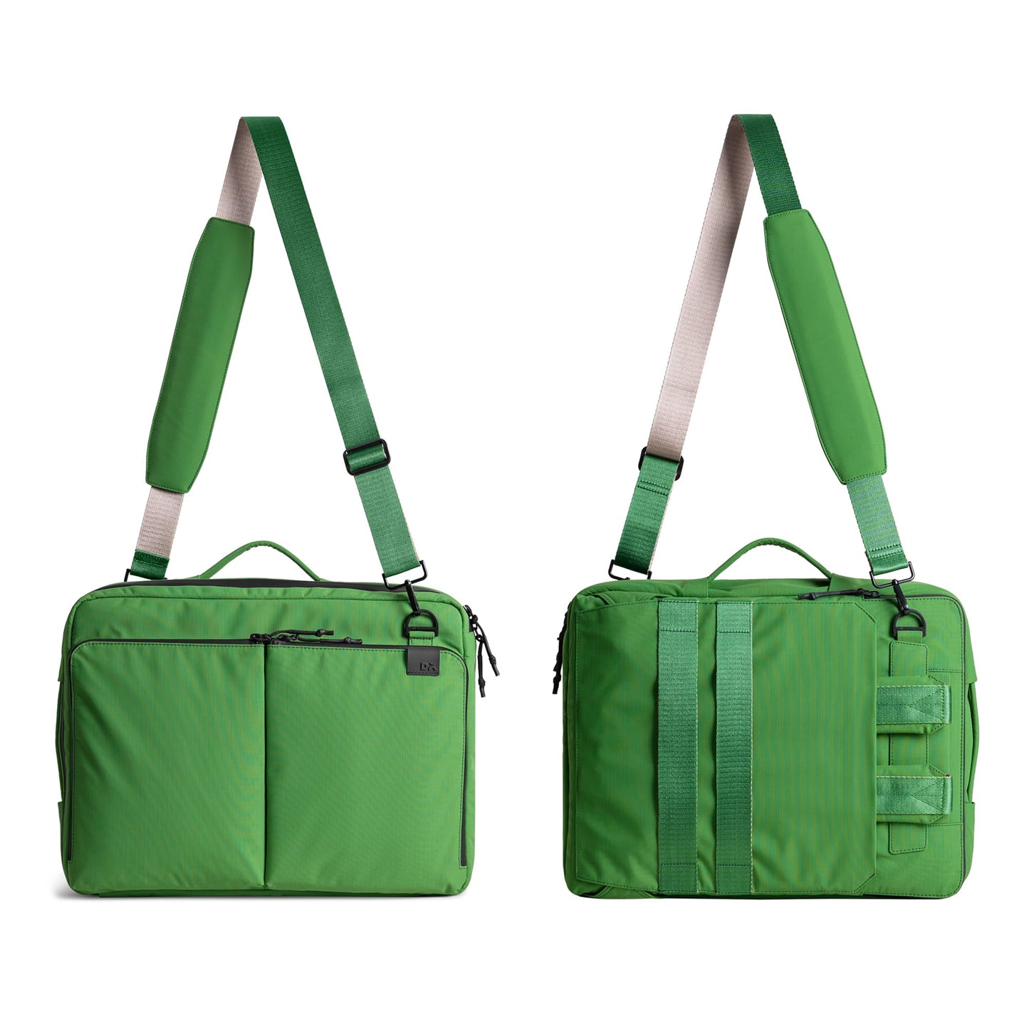 DailyObjects Pivot Convertible Briefpack Bag (16L) |Unisex|Fits 13/14/15.6 inch Laptop/Macbook Pro/Air|Lightweight|Stylish Backpack|Office/Daily Use/Travel|Multi Pocket|Adjustable Strap-Green