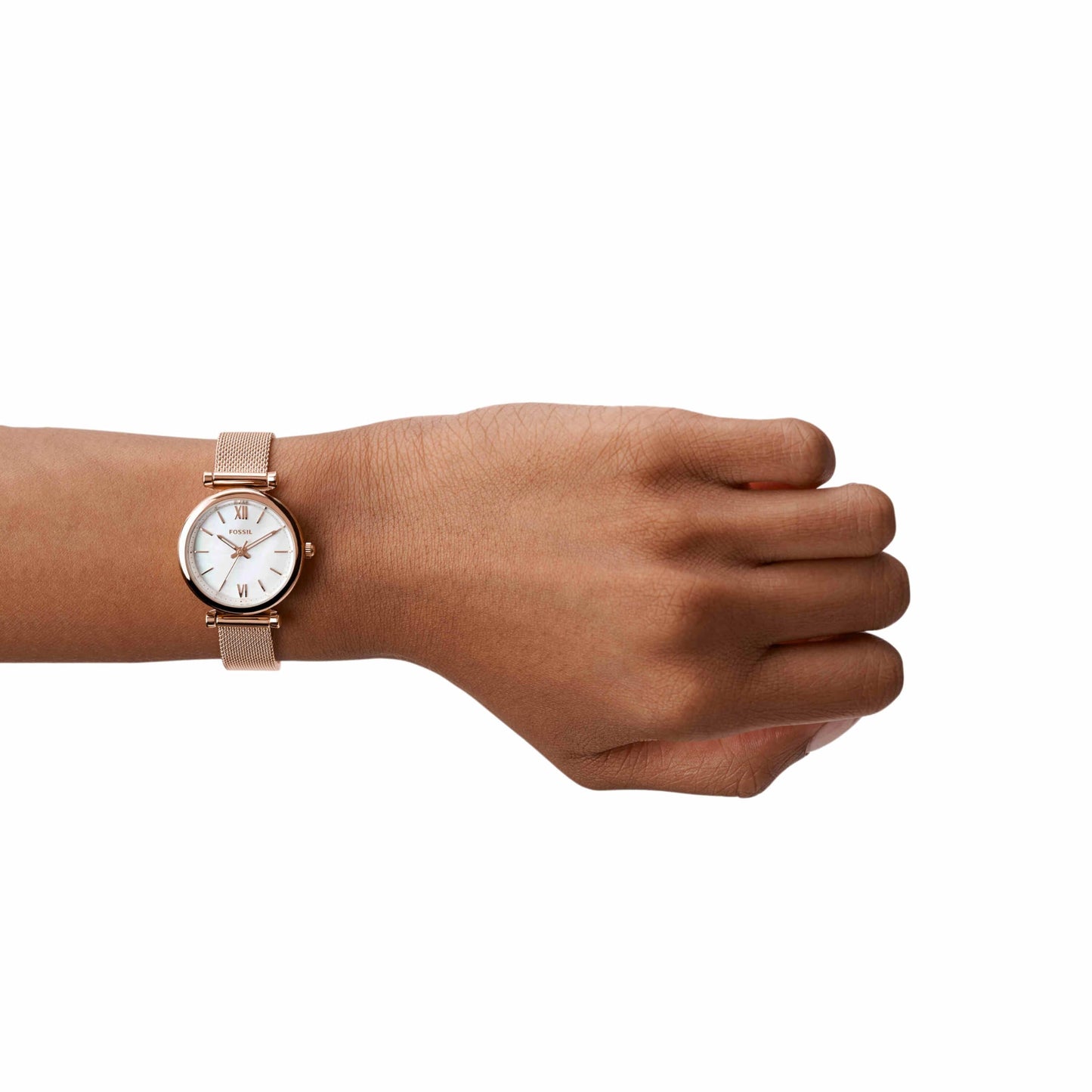 Fossil Carlie Analog White Dial Women's Watch - ES4433
