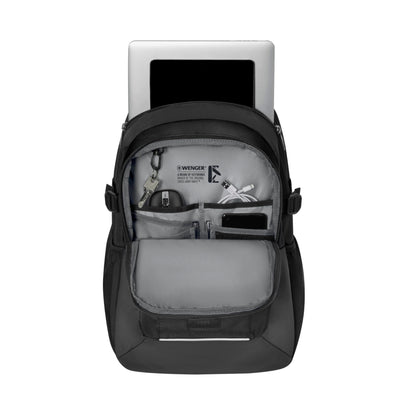 WENGER, New Essentials 2023, XE RYDE 16 inches Laptop Backpack (26 liters), 47 cm, Recycled Polyester PVC, Black, 612736, Travel Bag with Tablet Pocket | Swiss Designed