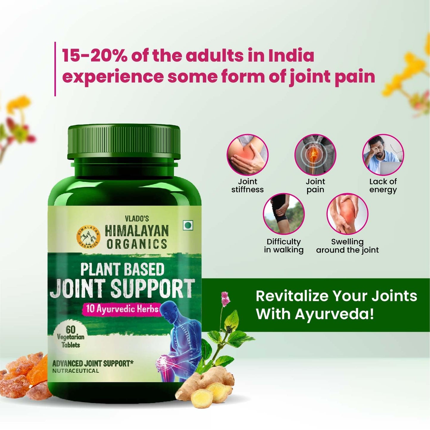 Vlado’s Himalayan Organics Plant Based Joint Support With Boswellia Ser- image 5