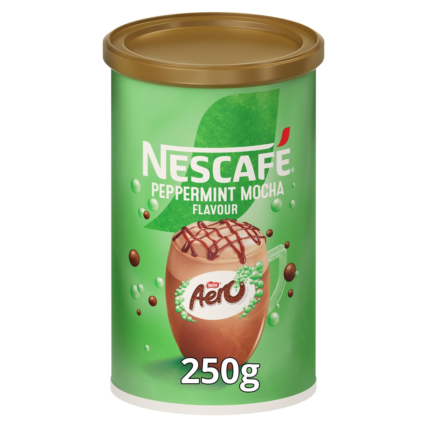 NESCAFE Peppermint Mocha Aero Flavoured Multiserve Instant Coffee Drink Mix, Chocolate Mint Taste, Cafe Style Beverage 250g (From UK) DF
