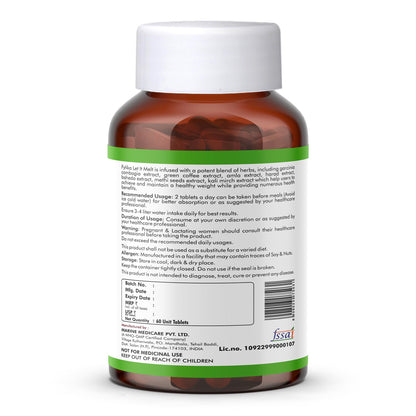 FYTIKA Let It Melt Weight Management Tablets for Men and Women | Herbal Formula with Garcinia Cambogia Green Coffee Triphala Supports Active Lifestyle Energy Balance | 120 Tablets Pack of 2