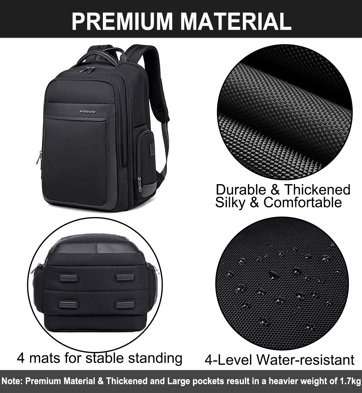 Arctic Hunter Travel Backpack for Men 45L Large Heavy Duty Office Trave- image 2