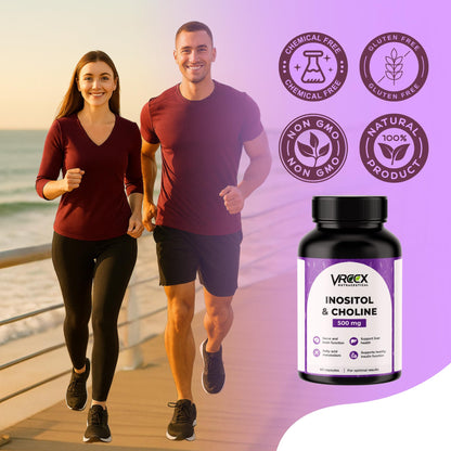 VREEX Choline & Inositol 500 mg – Supports Brain Function, Liver Health & Fat Metabolism – Nootropic Supplement0 (60 Capsules)