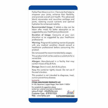 FYTIKA HEALTHCARE PRODUCTS Flexi Move Tablets | Glucosamine, Rosehip Po- image 7