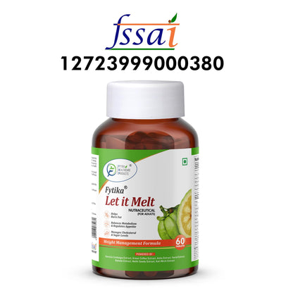 Fytika Let It Melt Fat Burner Tablets for Men and Women | Support Fat Burn, Metabolism Balance, Appetite Control & Energy Boost with Natural Extracts for Daily Wellness 60 Tablets