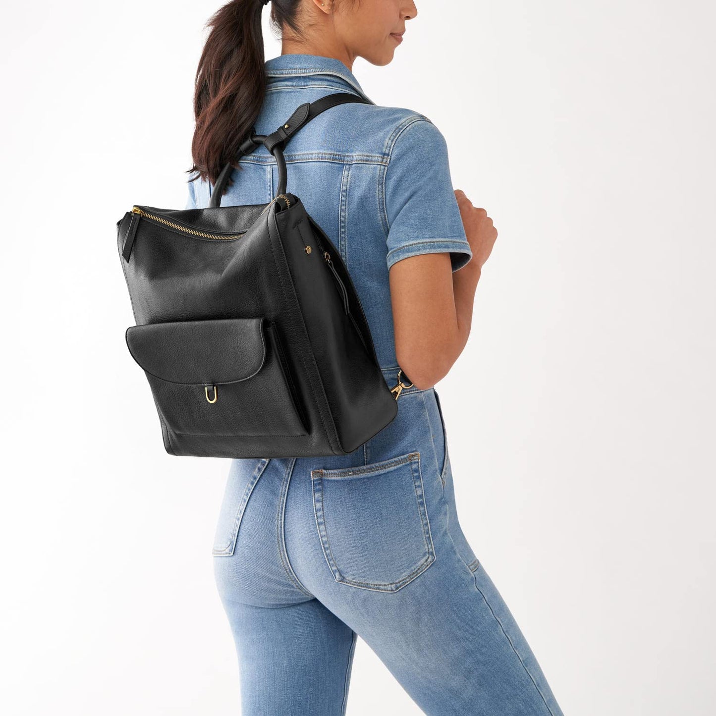 Fossil Women Parker Black Backpacks ZB1836001