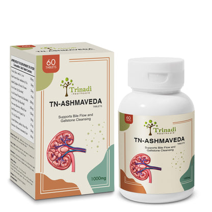 Trinadi TN-ASHMAVEDA Tablets | Ayurvedic Gallstone Care & Liver Support | Promotes Bile Flow, Digestion, Detox & Gallbladder Health | Natural Herbal Supplement (60 tablet (pack of 2))