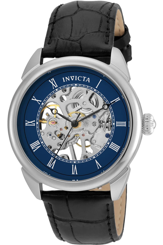 Invicta Stainless Steel Specialty Analog Blue Dial Watch for Men - 23534, Black Band