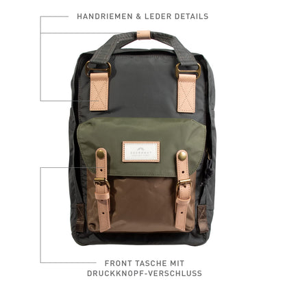 Doughnut Macaroon Classic Jungle Series 16L Backpack, Lightweight Water-Resistant Daypack with 14" Laptop Compartment, Unisex Casual Travel & School Bag