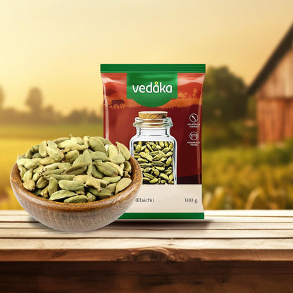Vedaka Whole Cardamom (Elaichi), 100g