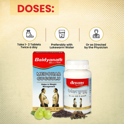 Baidyanath Medohar Guggulu Tablets, Enriched with Guggulu, Chitrakmool- image 4