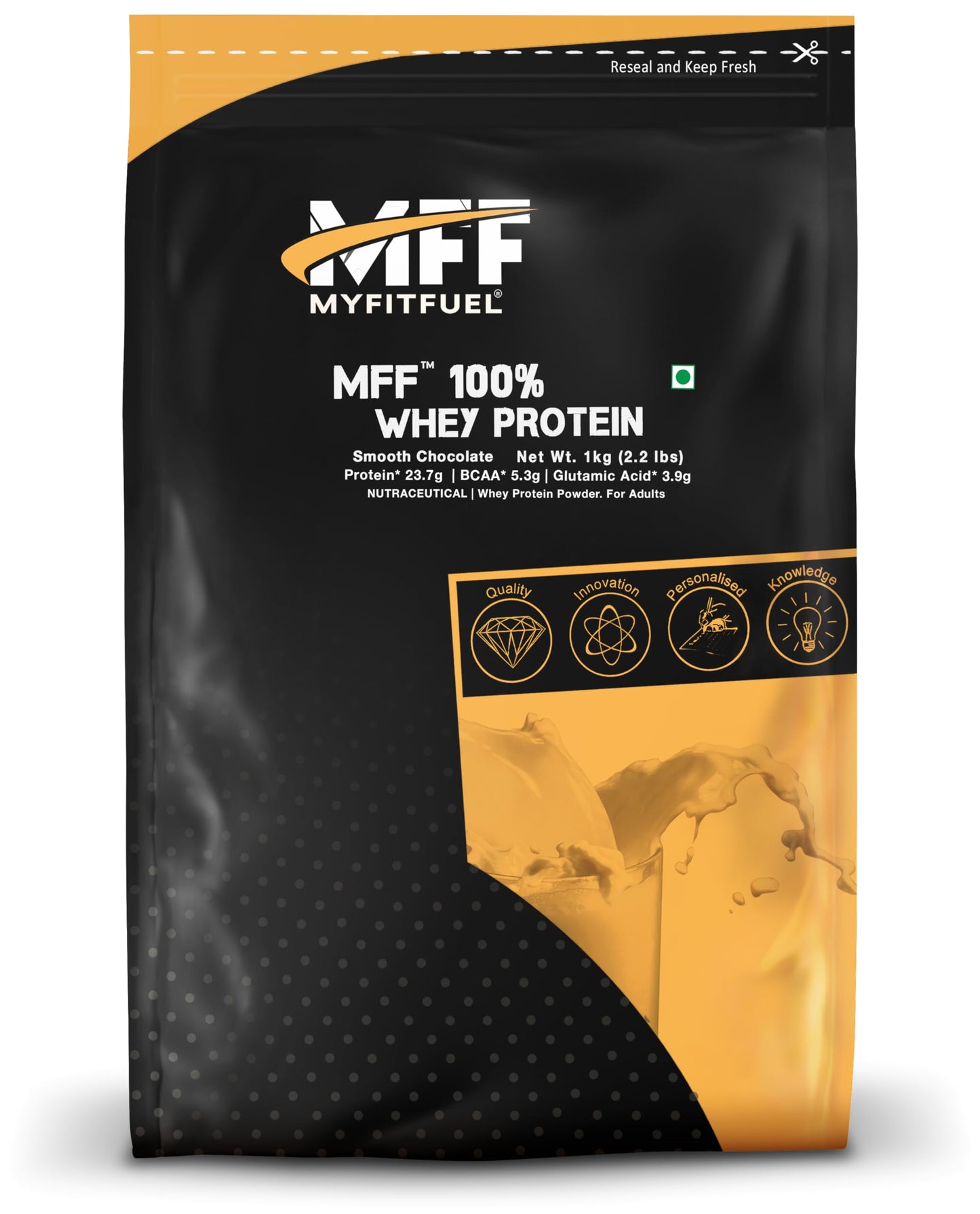 MyFitFuel MFF 100% Whey Protein | 1 Kg, 30 Servings (Smooth Chocolate)- image 3