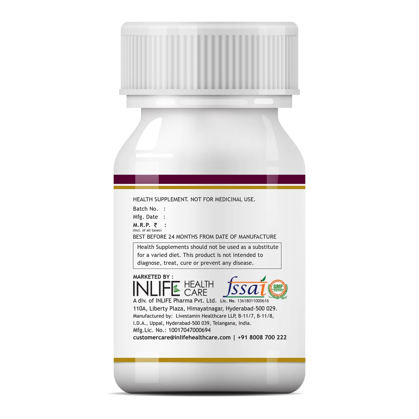 INLIFE L Arginine with L Citrulline | Nitric Oxide Precursor | Pre Workout Supplements for Men & Women - 60 Capsules and 200g Unflavoured