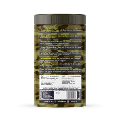 Bigflex Nuke Pre Workout Powder| 33 Servings |Energy Booster (Lychee, 400Gm)